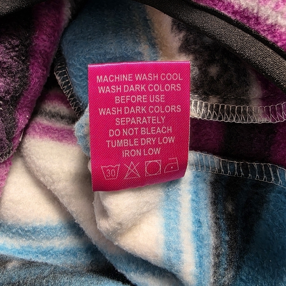 Cowgirl Hardware Serape Blue and Purple Fleece Western Pullover, Girls Size 2T - Picture 10 of 10